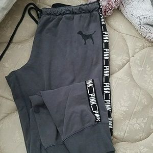 VS PINK gray joggers